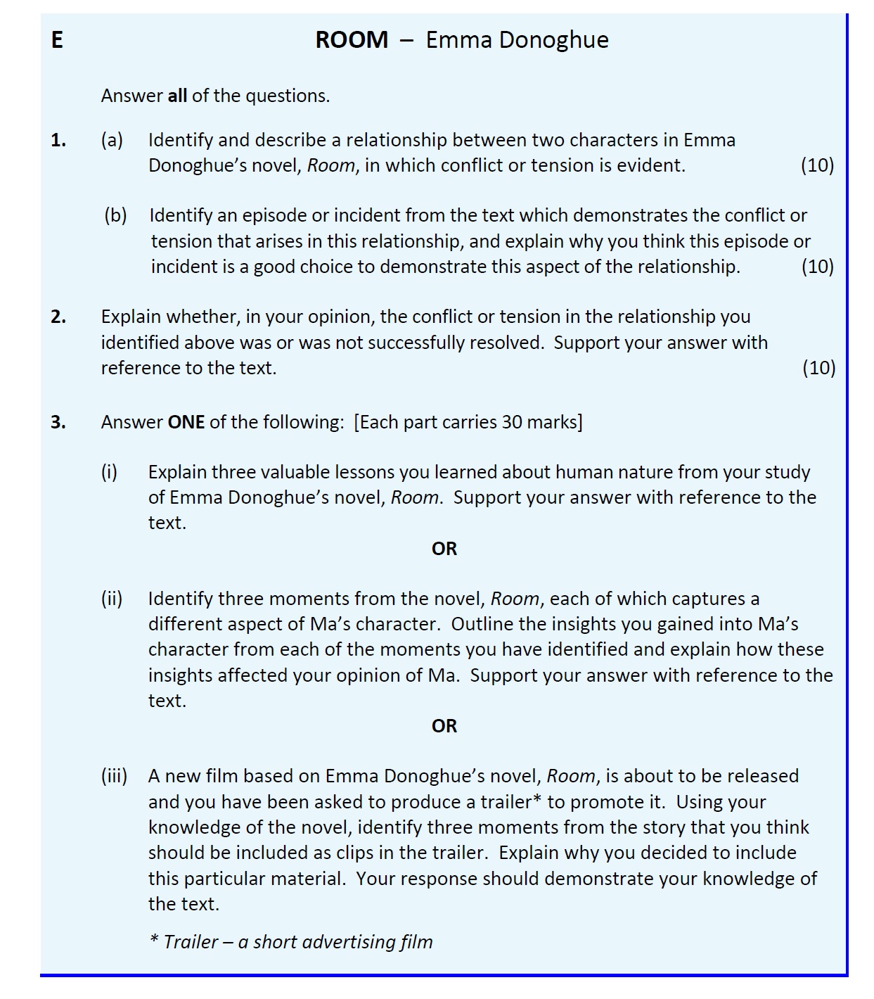 Identify-and-describe-a-relationship-between-two-characters-in-Emma-Donoghue’s-novel,-Room,-in-which-conflict-or-tension-is-evident-Leaving Cert English-Question 1-2020.png