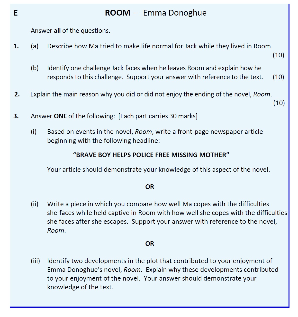 1.-(a)-Describe-how-Ma-tried-to-make-life-normal-for-Jack-while-they-lived-in-Room-Leaving Cert English-Question 1-2019.png