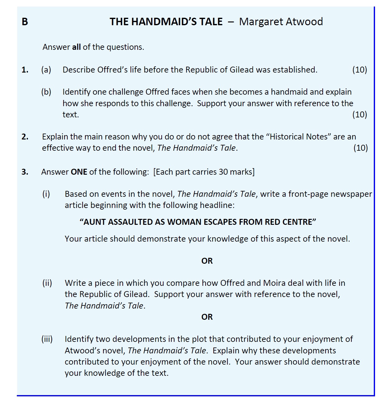 1.-(a)-Describe-Offred's-life-before-the-Republic-of-Gilead-was-established-Leaving Cert English-Question 1-2019.png