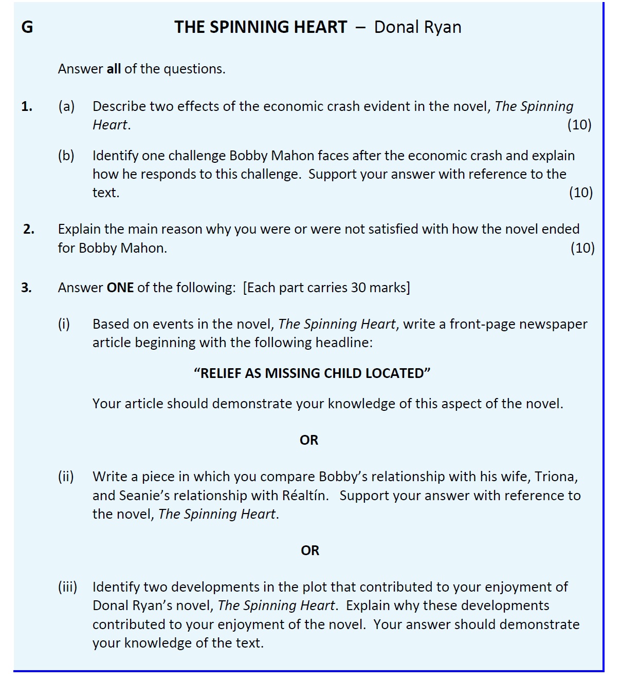 1.-(a)-Describe-two-effects-of-the-economic-crash-evident-in-the-novel,-The-Spinning-Heart-Leaving Cert English-Question 1-2019.png