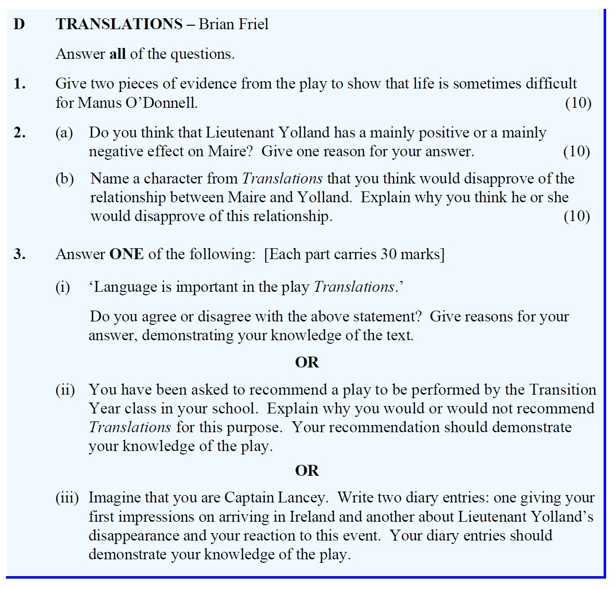 1.-Give-two-pieces-of-evidence-from-the-play-to-show-that-life-is-sometimes-difficult-for-Manus-O'Donnell-Leaving Cert English-Question 1-2016.png