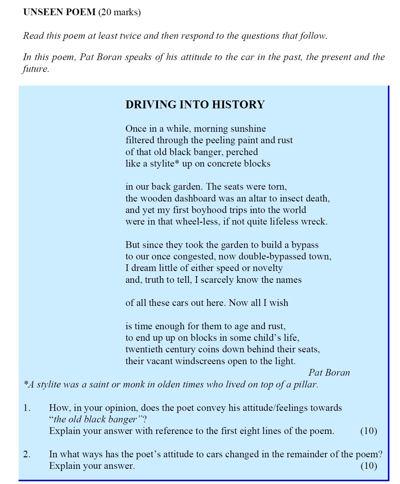 How,-in-your-opinion,-does-the-poet-convey-his-attitude/feelings-towards--"the-old-black-banger"?--Explain-your-answer-with-reference-to-the-first-eight-lines-of-the-poem-Leaving Cert English-Question 1-2007.png