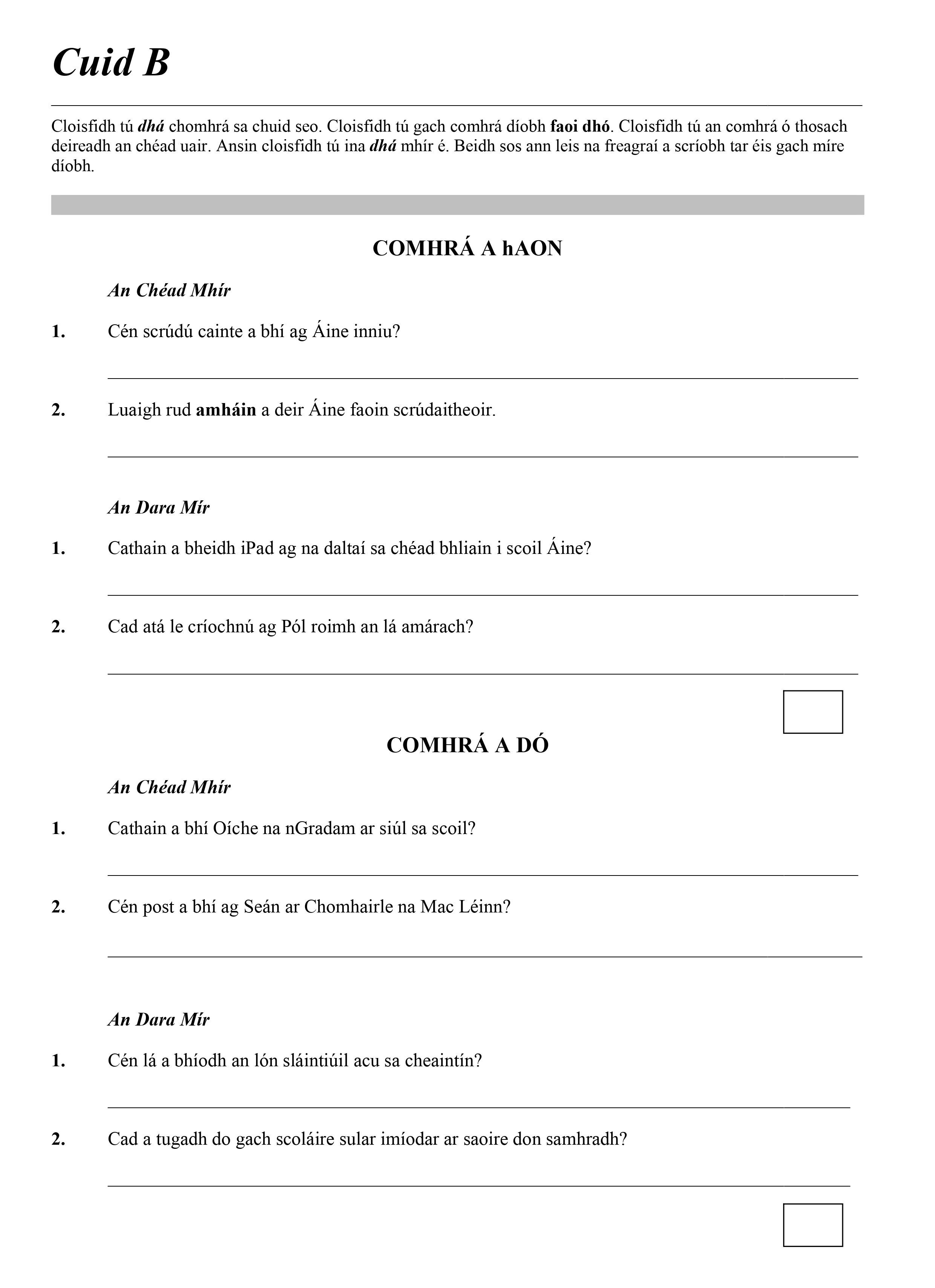 Cloisfidh-tú-dhá-dhomhnas-sa-chuide-seo-Leaving Cert Irish-Question Cuid B-2014.png