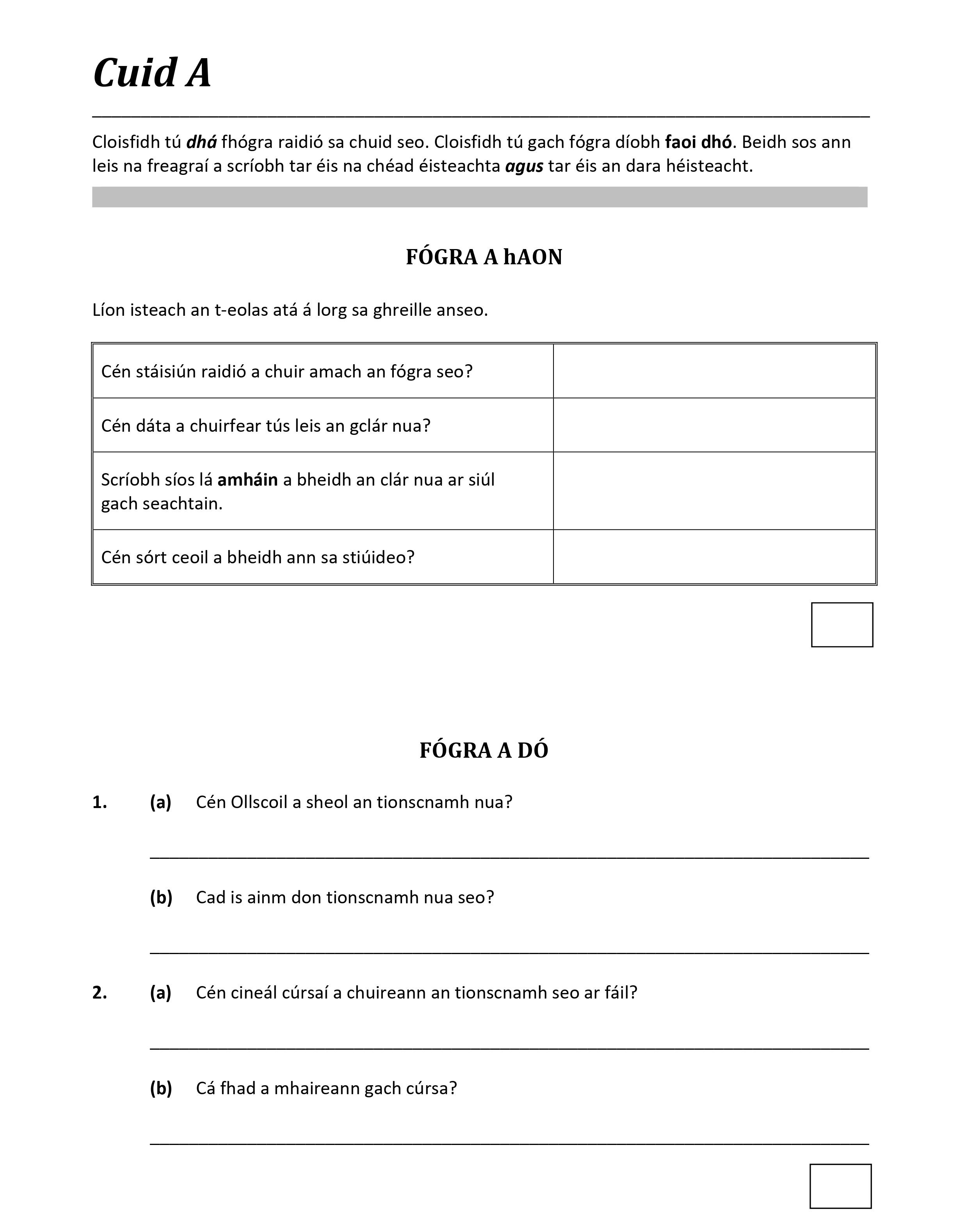 Lion-isteach-an-t-eolas-atá-ar-lorg-sa-ghreille-anseo-Leaving Cert Irish-Question A hAon-2020.png