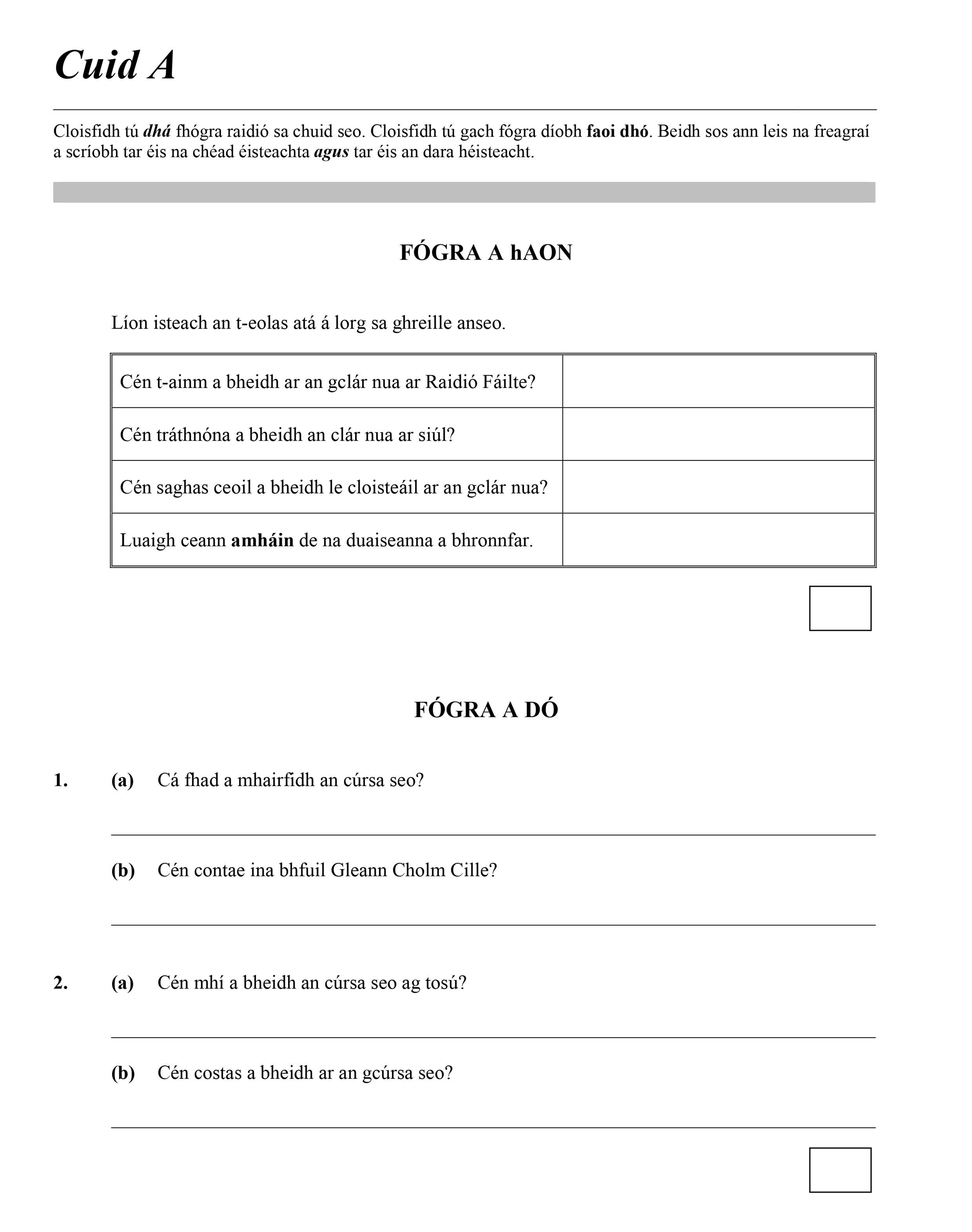 Lion-isteach-an-t-eolas-atá-á-lorg-sa-ghreille-anseo-Leaving Cert Irish-Question Fógra A Haon-2015.png