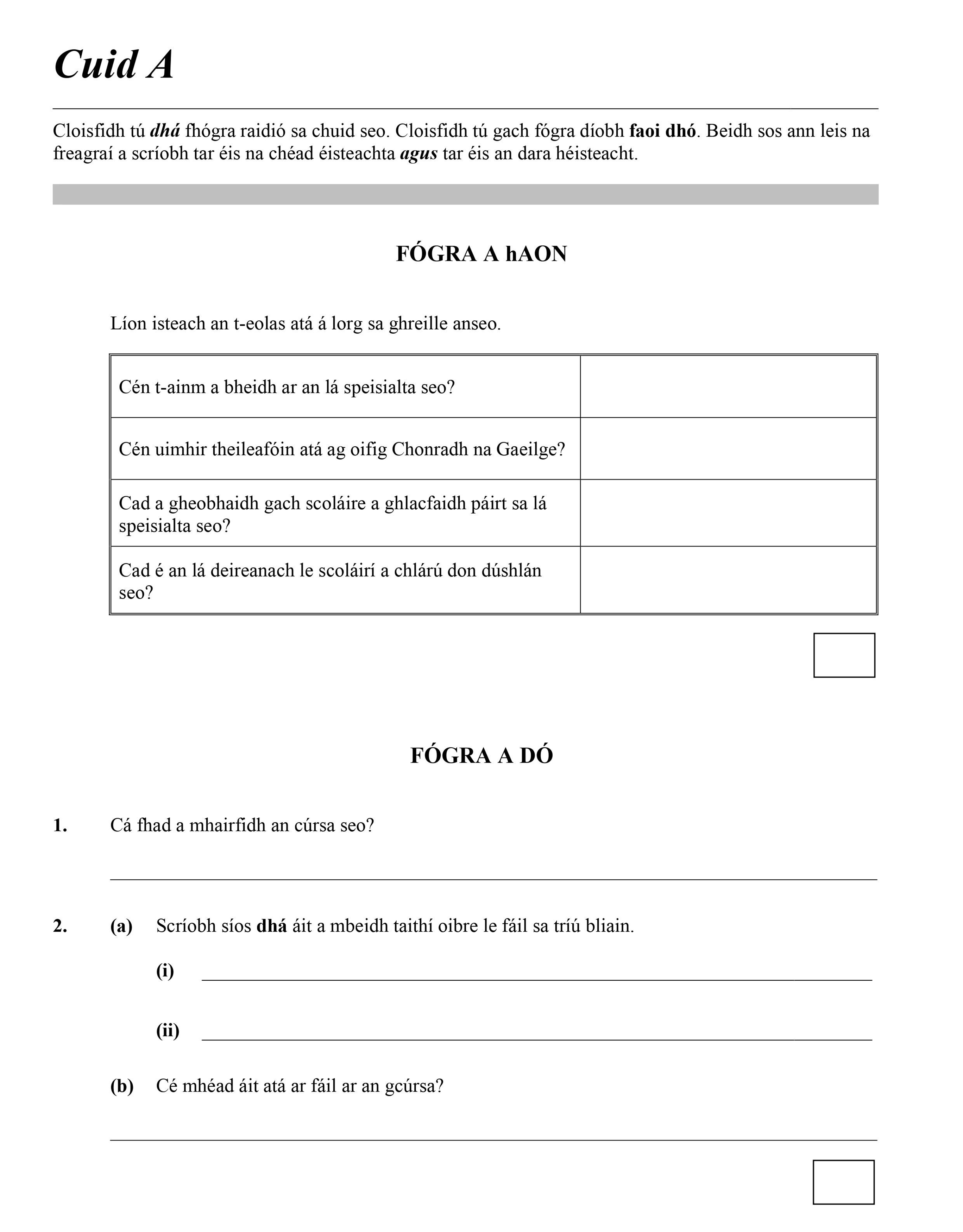 Lion-iontach-an-t-eolas-atá-á-lorg-sa-ghreille-anseo-Leaving Cert Irish-Question FÓGRA A HAON-2016.png