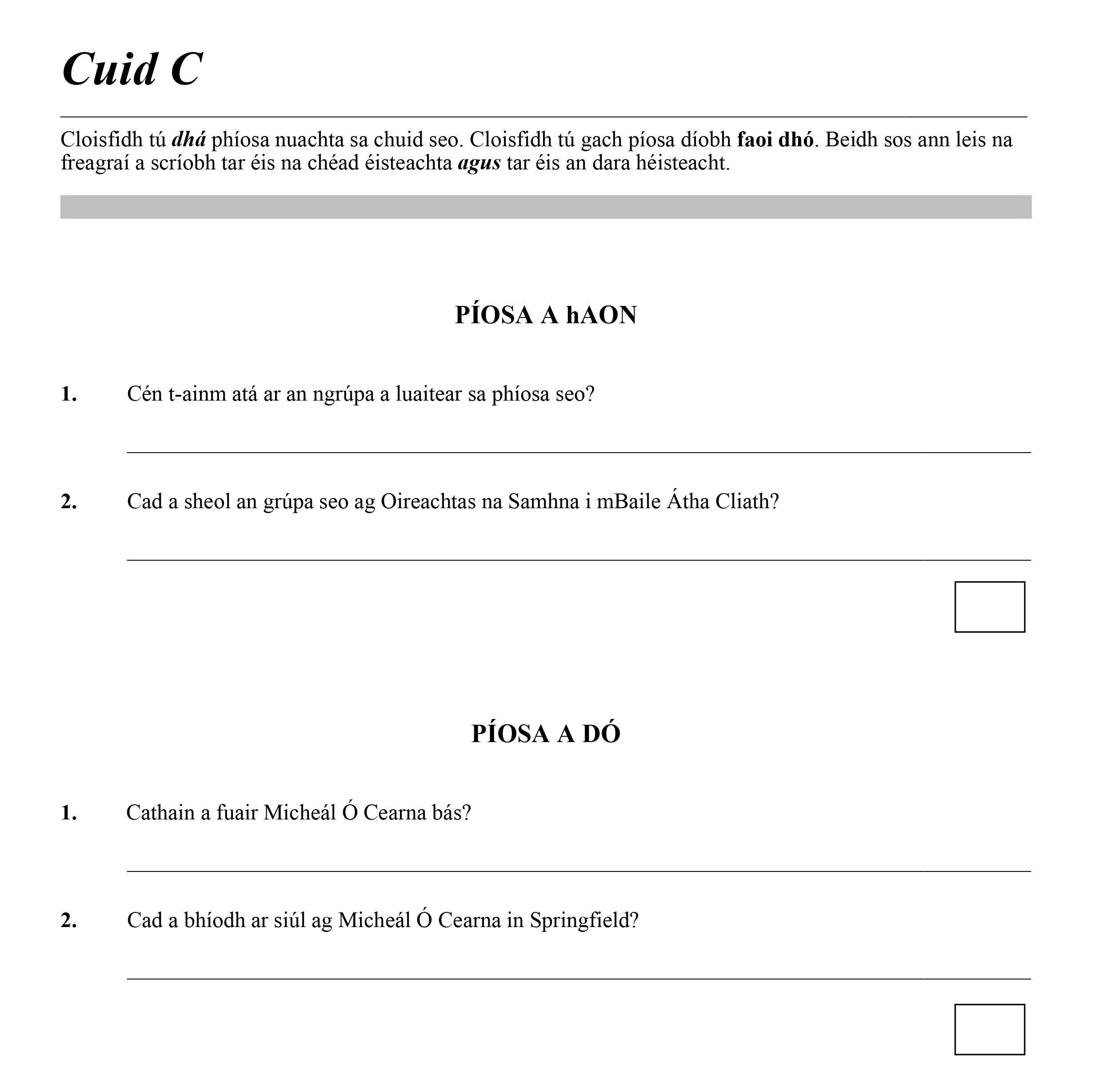 Cloisfidh-tú-dá-bhóthar-amach-sa-chuid-seo-Leaving Cert Irish-Question C-2016.png
