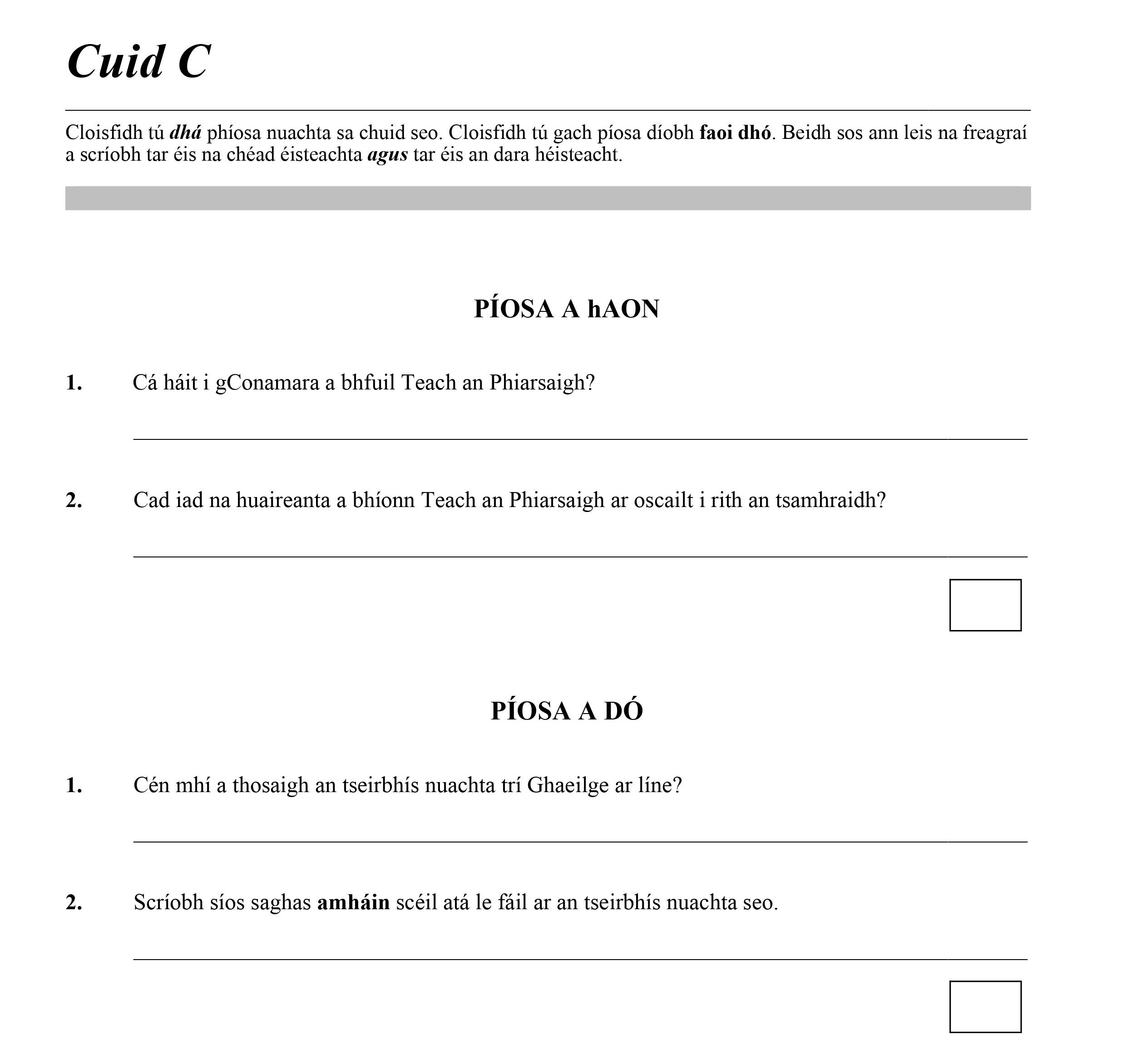 Cloisfidh-tú-dh'fhios-nua-n-ua-sa-chuid-seo-Leaving Cert Irish-Question Cuid C-2015.png