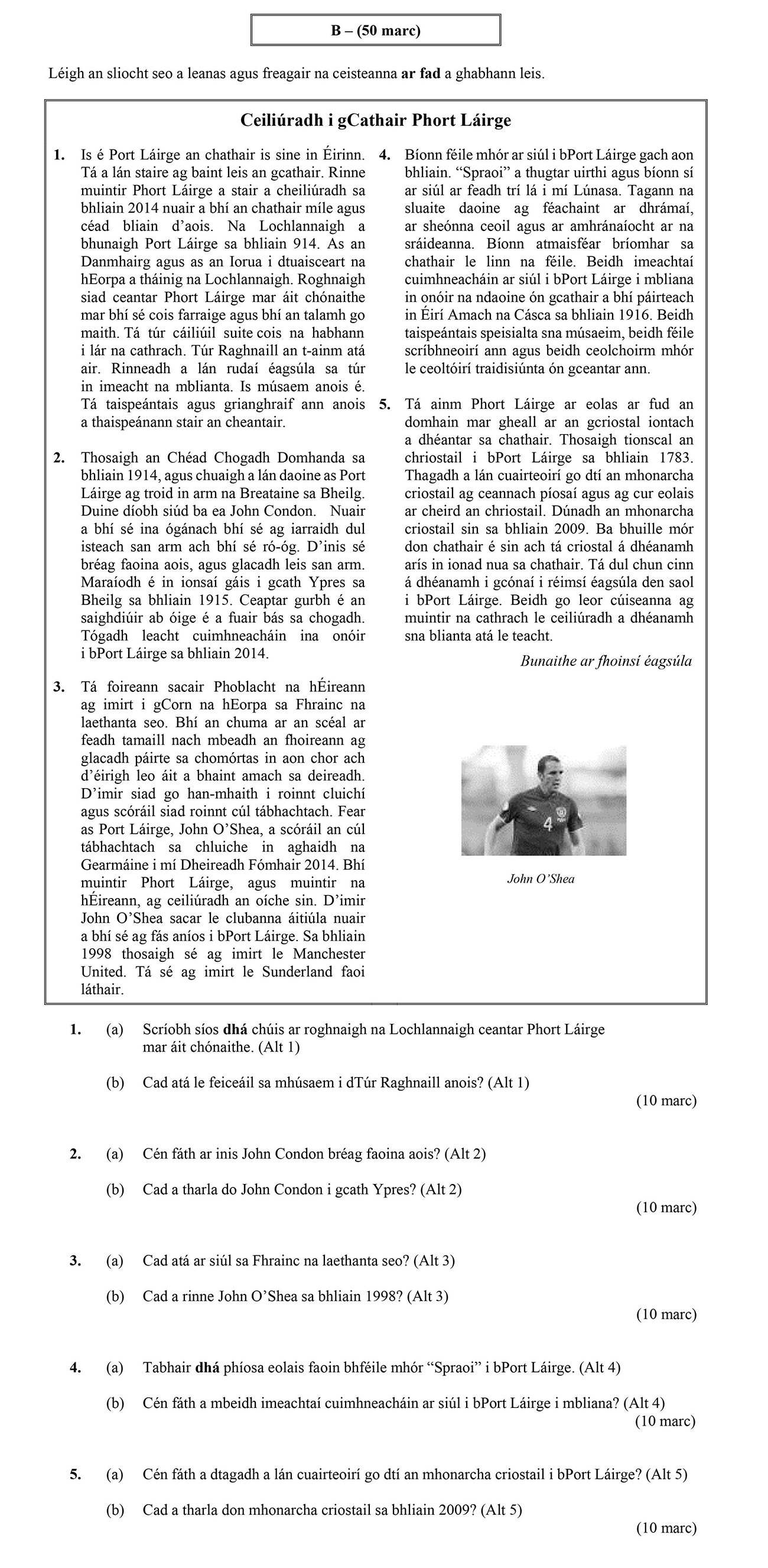 1.-Is-é-Port-Láirge-an-chathair-is-sine-in-Éirinn-Leaving Cert Irish-Question 1-2016.png