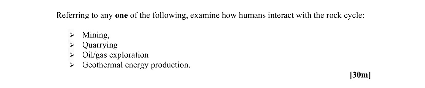 Referring-to-any-one-of-the-following,-examine-how-humans-interact-with-the-rock-cycle:----Mining-Leaving Cert Geography-Question 1-2007.png