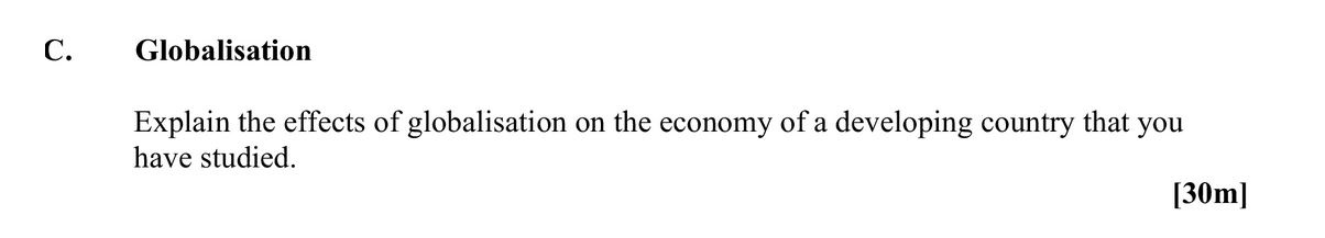 Globalisation--Explain-the-effects-of-globalisation-on-the-economy-of-a-developing-country-that-you-have-studied.-Leaving Cert Geography-Question C-2010.png