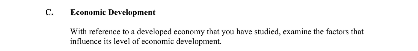 Economic-Development--With-reference-to-a-developed-economy-that-you-have-studied,-examine-the-factors-that-influence-its-level-of-economic-development.-Leaving Cert Geography-Question C.-2013.png