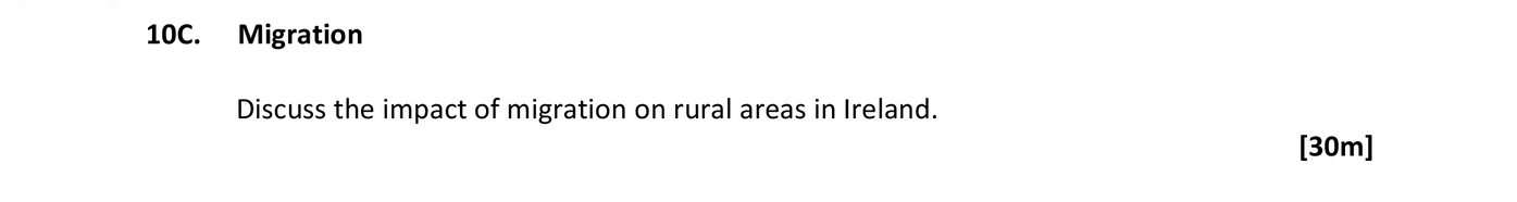 Discuss-the-impact-of-migration-on-rural-areas-in-Ireland.--Leaving Cert Geography-Question 10C-2019.png