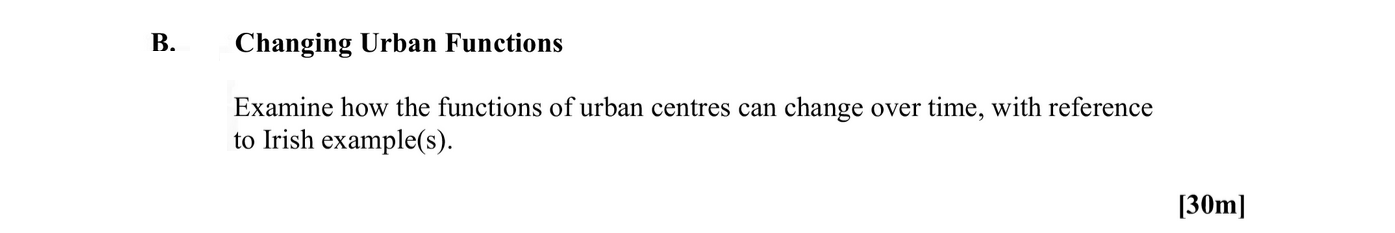 Examine-how-the-functions-of-urban-centres-can-change-over-time,-with-reference-to-Irish-example(s).-Leaving Cert Geography-Question B-2014.png