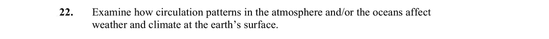 Examine-how-circulation-patterns-in-the-atmosphere-and/or-the-oceans-affect-weather-and-climate-at-the-earth’s-surface.-Leaving Cert Geography-Question 22-2013.png