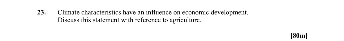 Climate-characteristics-have-an-influence-on-economic-development-Leaving Cert Geography-Question 23-2011.png