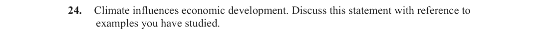 Climate-influences-economic-development-Leaving Cert Geography-Question 24-2009.png
