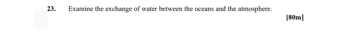 Examine-the-exchange-of-water-between-the-oceans-and-the-atmosphere.-Leaving Cert Geography-Question 23-2007.png