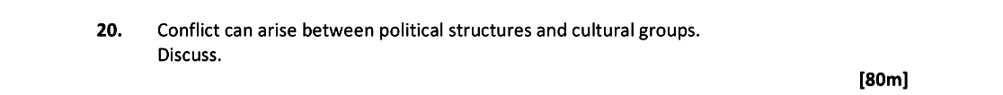 Conflict-can-arise-between-political-structures-and-cultural-groups-Leaving Cert Geography-Question 20-2019.png