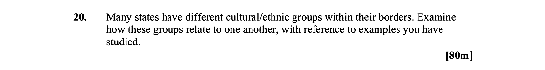 Many-states-have-different-cultural/ethnic-groups-within-their-borders-Leaving Cert Geography-Question 20-2007.png