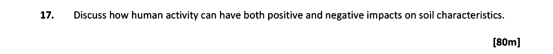 Discuss-how-human-activity-can-have-both-positive-and-negative-impacts-on-soil-characteristics.-Leaving Cert Geography-Question 17-2017.png