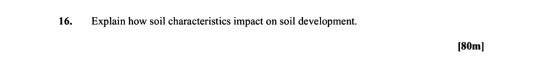 Explain-how-soil-characteristics-impact-on-soil-development.-Leaving Cert Geography-Question 16-2014.png