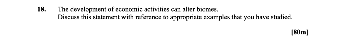 The-development-of-economic-activities-can-alter-biomes-Leaving Cert Geography-Question 18-2011.png