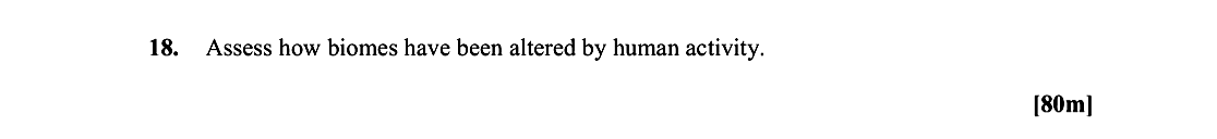 Assess-how-biomes-have-been-altered-by-human-activity.-Leaving Cert Geography-Question 18-2009.png