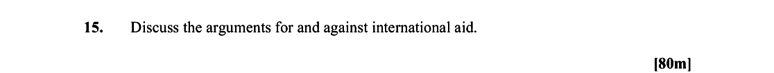 Discuss-the-arguments-for-and-against-international-aid.-Leaving Cert Geography-Question 15-2013.png