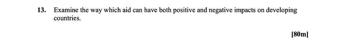 Examine-the-way-which-aid-can-have-both-positive-and-negative-impacts-on-developing-countries.-Leaving Cert Geography-Question 13-2011.png