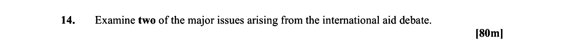Examine-two-of-the-major-issues-arising-from-the-international-aid-debate-Leaving Cert Geography-Question 14-2008.png