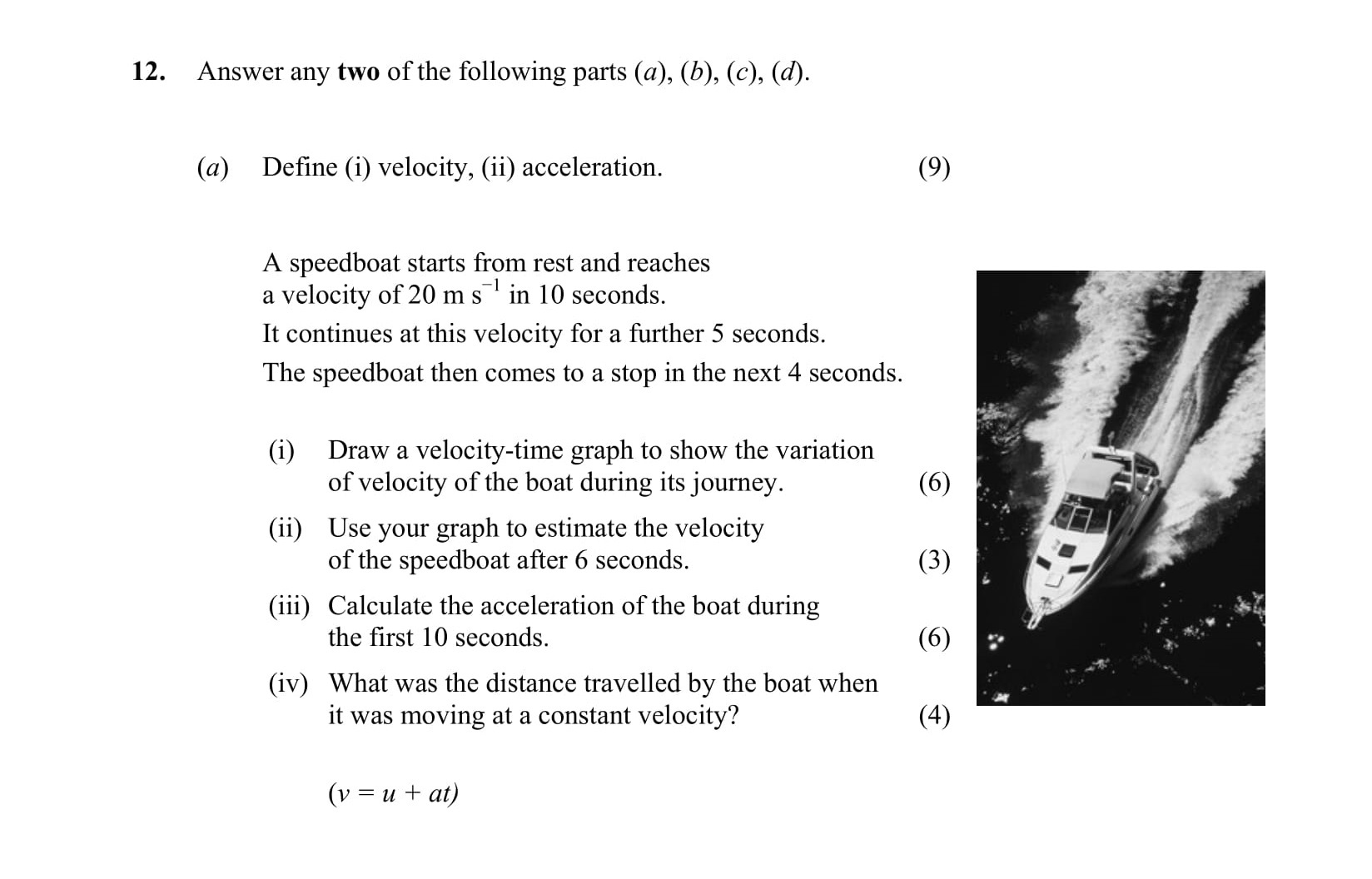 12.-Answer-any-two-of-the-following-parts-(a),-(b),-(c),-(d)-Leaving Cert Physics-Question 12-2008.png