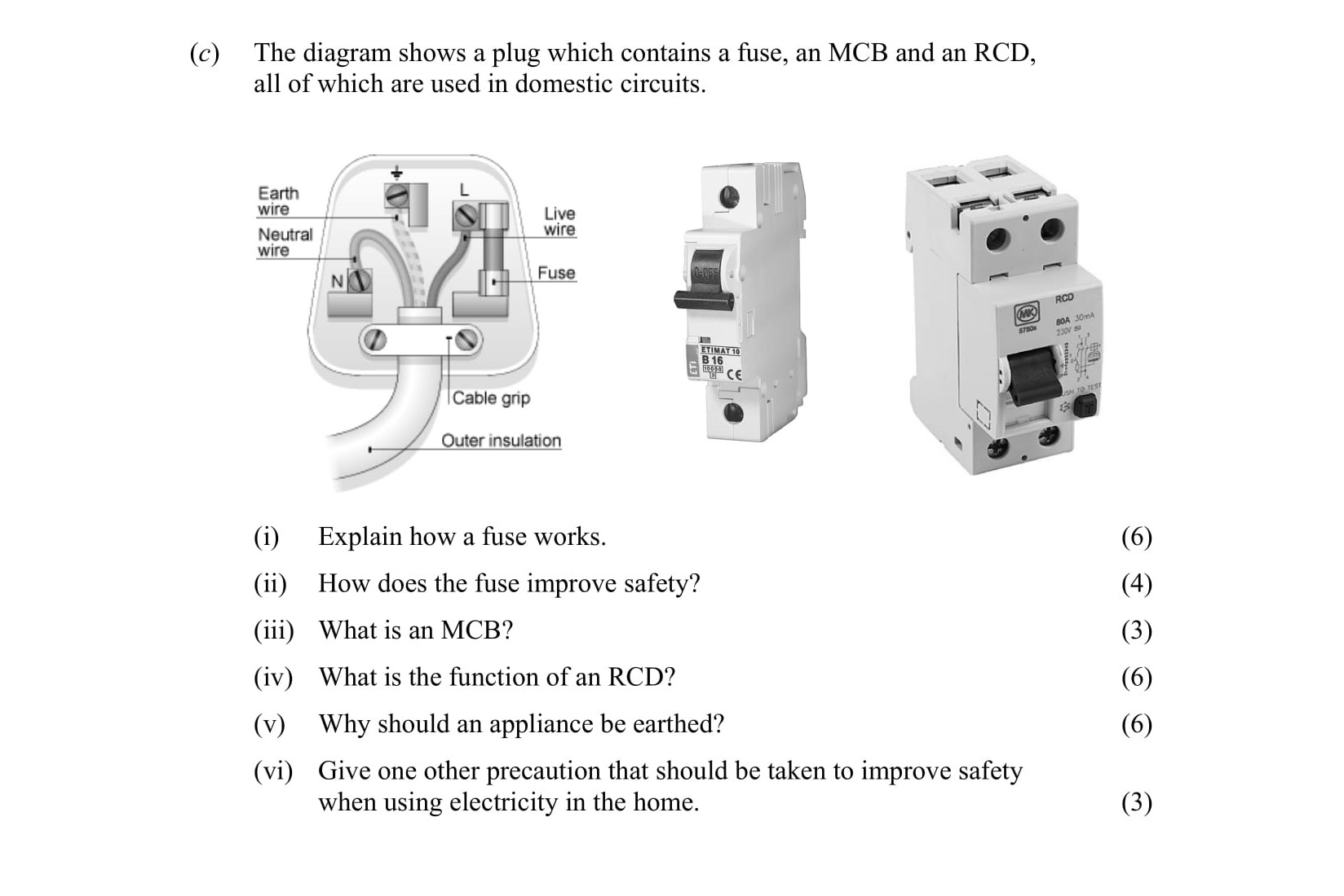 The-diagram-shows-a-plug-which-contains-a-fuse,-an-MCB-and-an-RCD,-all-of-which-are-used-in-domestic-circuits-Leaving Cert Physics-Question c-2010.png