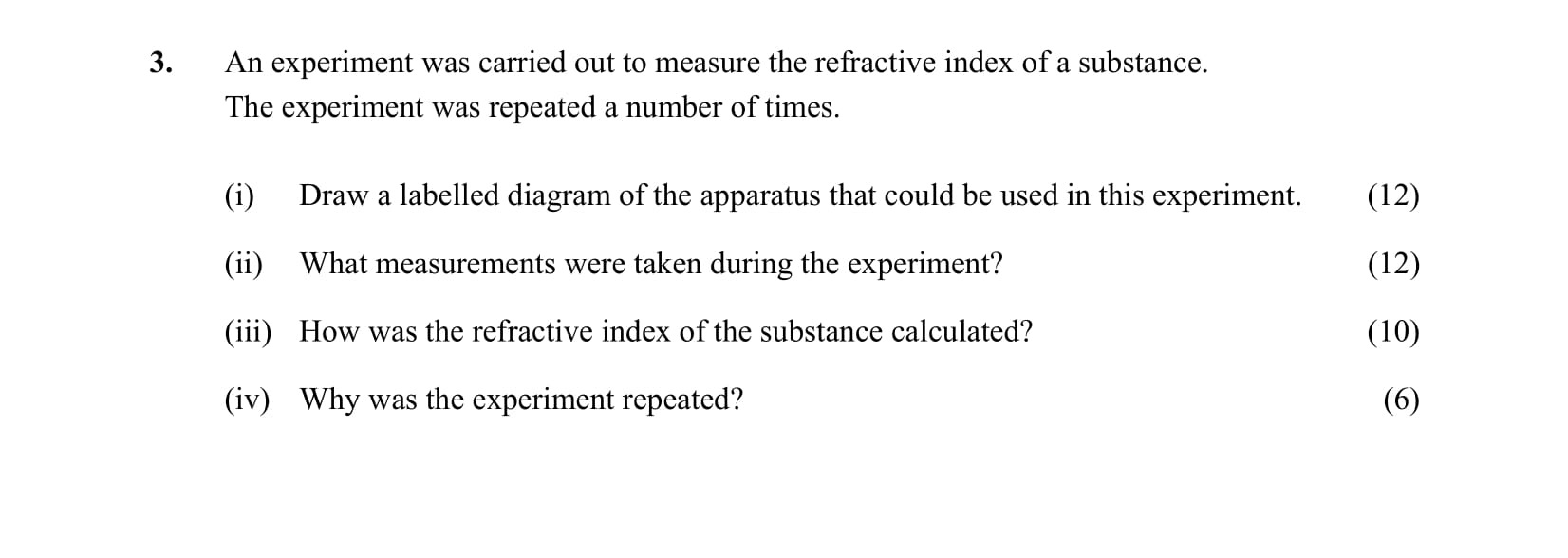 An-experiment-was-carried-out-to-measure-the-refractive-index-of-a-substance-Leaving Cert Physics-Question 3-2008.png
