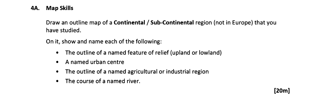 Draw-an-outline-map-of-a-Continental-/-Sub-Continental-region-(not-in-Europe)-that-you-have-studied-Leaving Cert Geography-Question 4A-2021.png