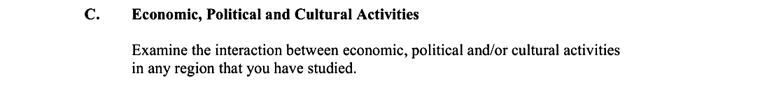 Examine-the-interaction-between-economic,-political-and/or-cultural-activities-in-any-region-that-you-have-studied.-Leaving Cert Geography-Question C-2013.png