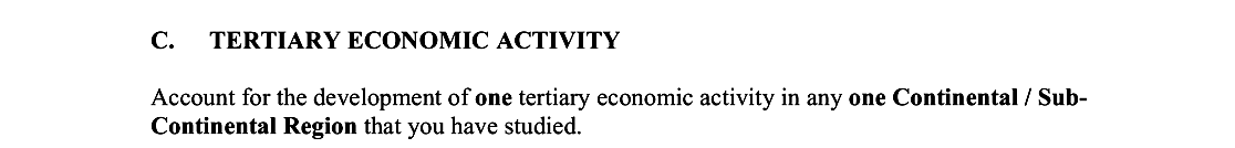 TERTIARY-ECONOMIC-ACTIVITY--Account-for-the-development-of-one-tertiary-economic-activity-in-any-one-Continental-/-Sub-Continental-Region-that-you-have-studied.-Leaving Cert Geography-Question C-2009.png