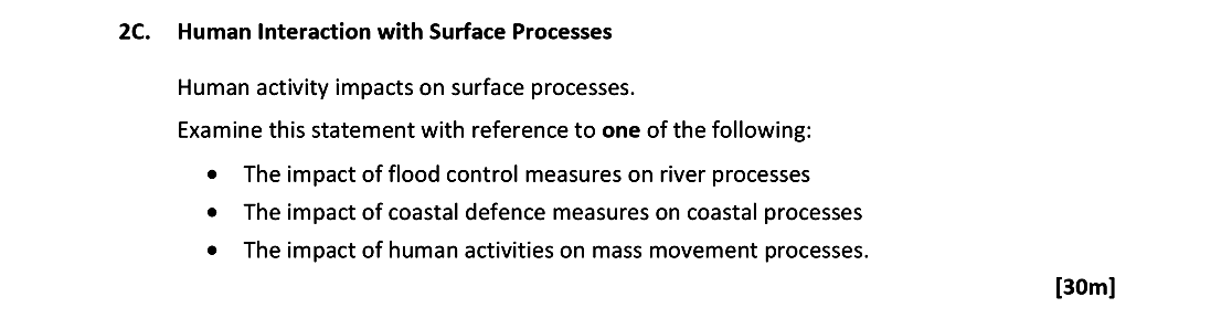 Human-Interaction-with-Surface-Processes--Human-activity-impacts-on-surface-processes-Leaving Cert Geography-Question 2C-2021.png