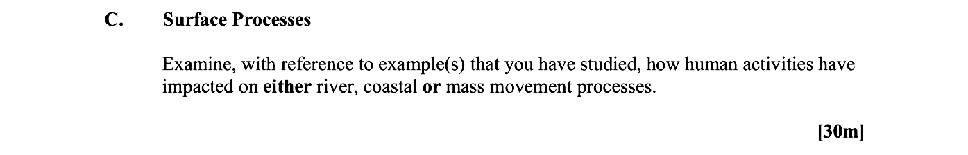 Examine,-with-reference-to-example(s)-that-you-have-studied,-how-human-activities-have-impacted-on-either-river,-coastal-or-mass-movement-processes.-Leaving Cert Geography-Question C-2012.png
