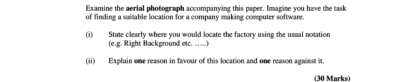 Examine-the-aerial-photograph-accompanying-this-paper-Leaving Cert Geography-Question i-2006.png