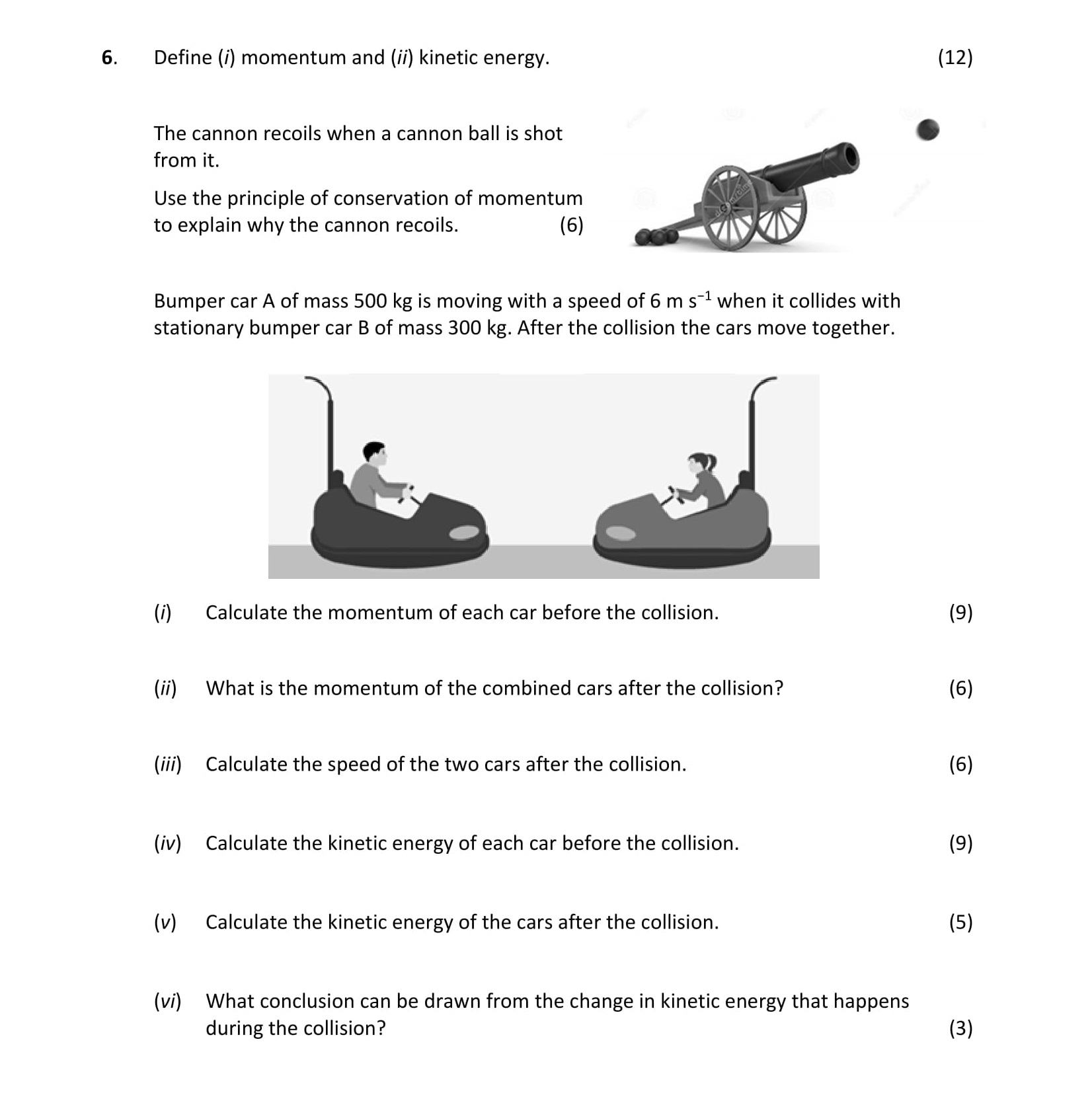 Define-(i)-momentum-and-(ii)-kinetic-energy-Leaving Cert Physics-Question 6-2018.png