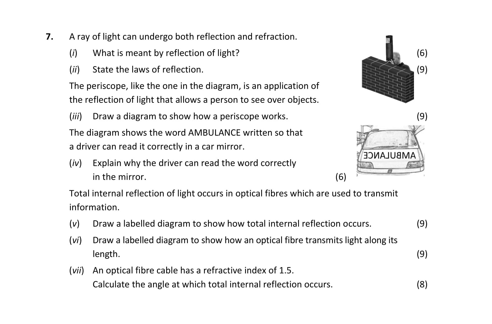 A-ray-of-light-can-undergo-both-reflection-and-refraction-Leaving Cert Physics-Question 7-2017.png