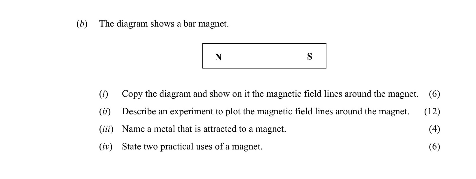 The-diagram-shows-a-bar-magnet-Leaving Cert Physics-Question b-2016.png