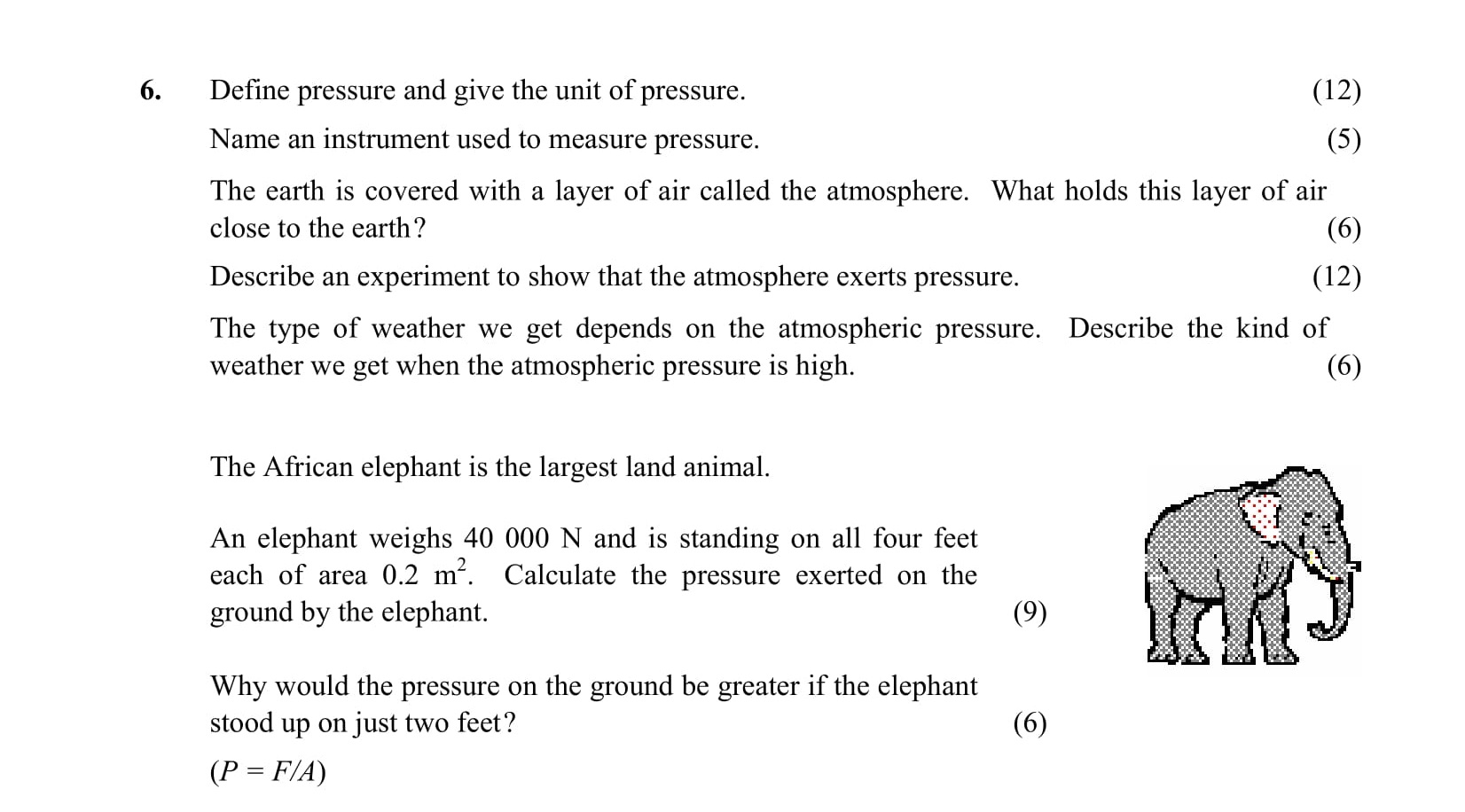 Define-pressure-and-give-the-unit-of-pressure-Leaving Cert Physics-Question 6-2005.png