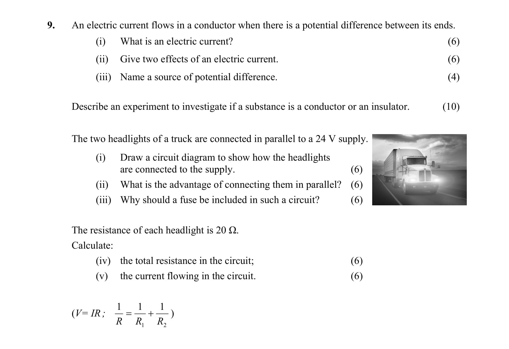 An-electric-current-flows-in-a-conductor-when-there-is-a-potential-difference-between-its-ends-Leaving Cert Physics-Question 9-2008.png