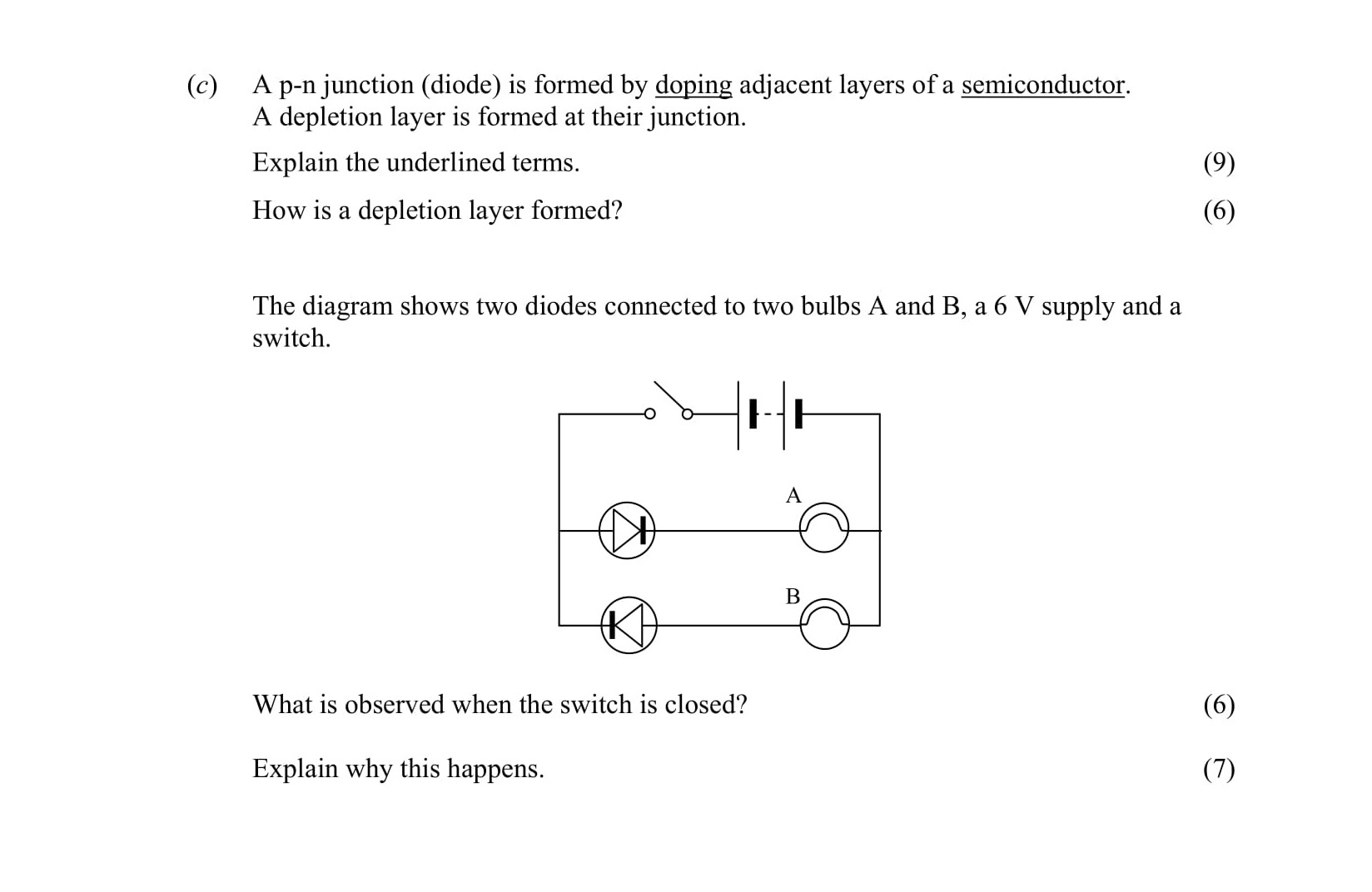 A-p-n-junction-(diode)-is-formed-by-doping-adjacent-layers-of-a-semiconductor-Leaving Cert Physics-Question c-2009.png