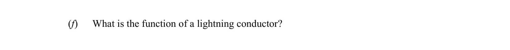 What-is-the-function-of-a-lightning-conductor?-Leaving Cert Physics-Question i-2016.png