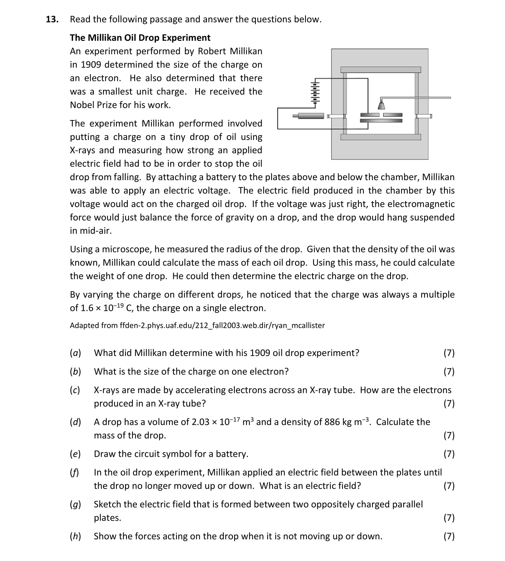 Read-the-following-passage-and-answer-the-questions-below-Leaving Cert Physics-Question 13-2021.png