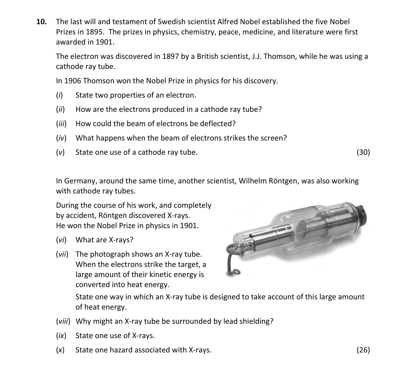 The-last-will-and-testament-of-Swedish-scientist-Alfred-Nobel-established-the-five-Nobel-Prizes-in-1895-Leaving Cert Physics-Question 10-2019.png