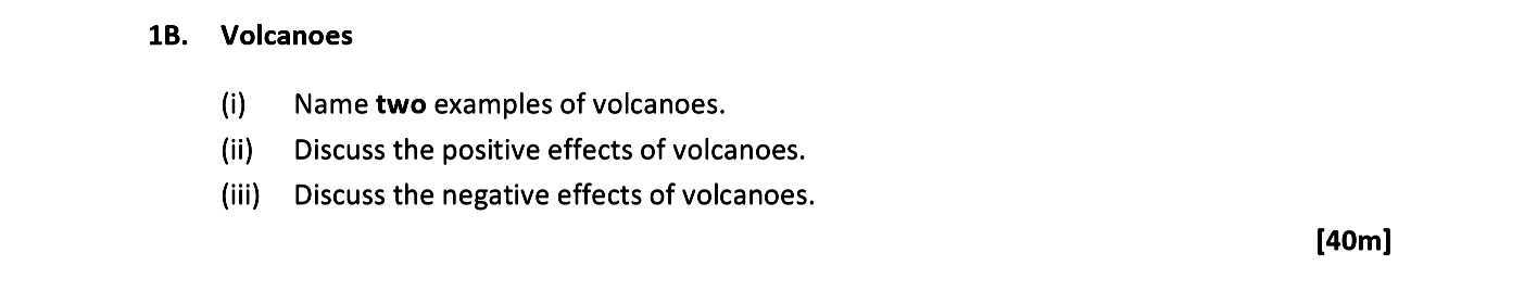 Volcanoes--(i)-Name-two-examples-of-volcanoes-Leaving Cert Geography-Question 18-2021.png